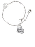 Silvertone Heart Link Chain Bracelet Q853592