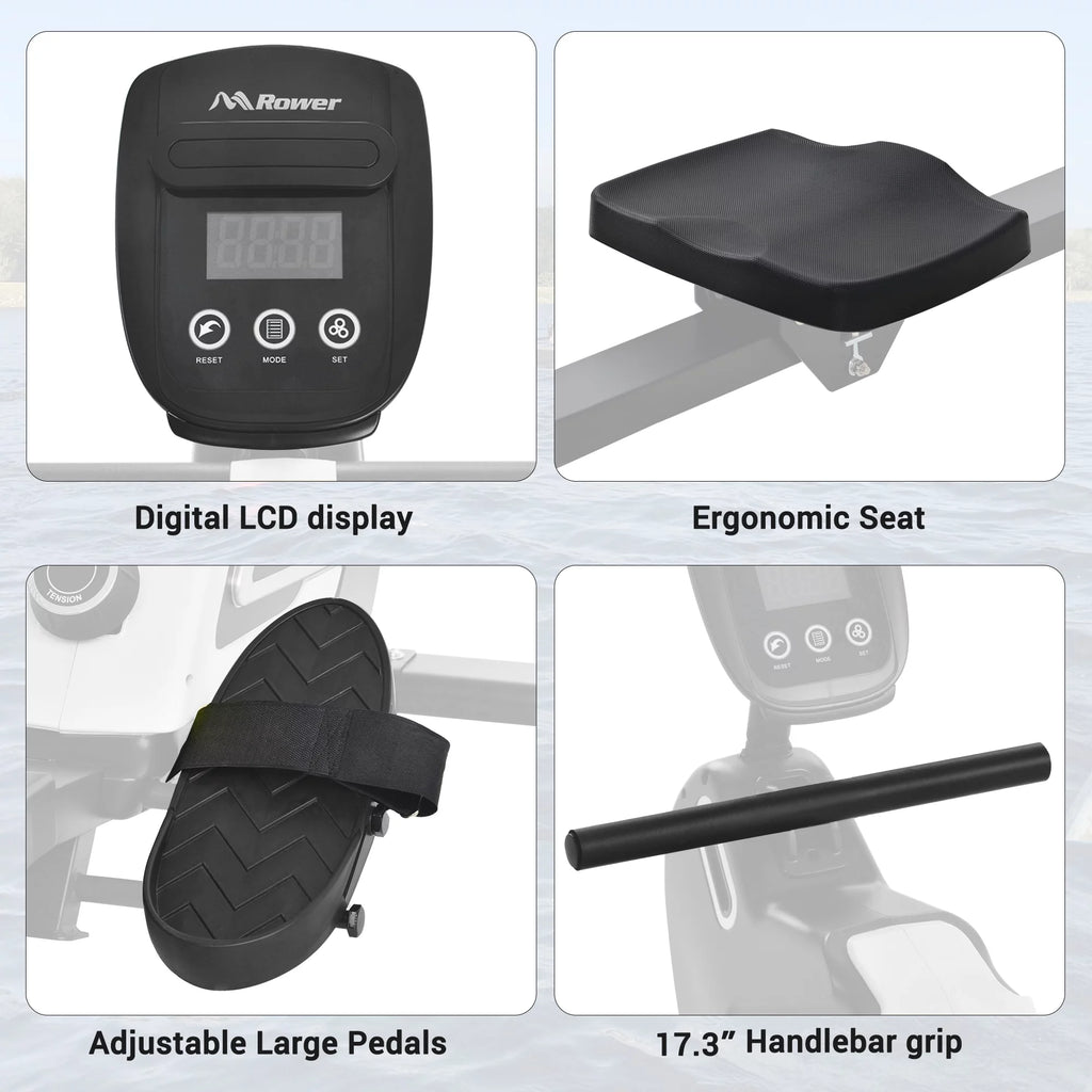 Folding Rowing Machine with 14 Levels of Resistance E301