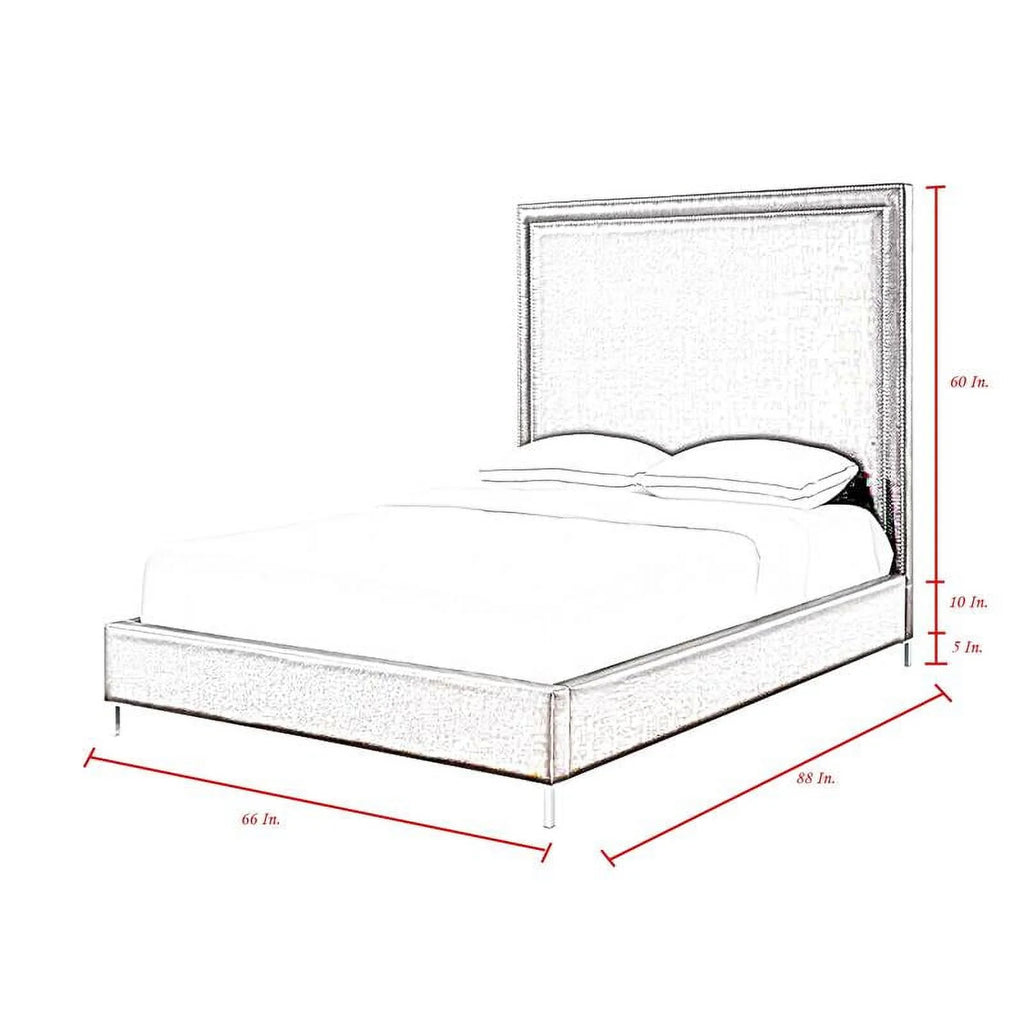 Blush Pink Velvet Queen Bed M5229