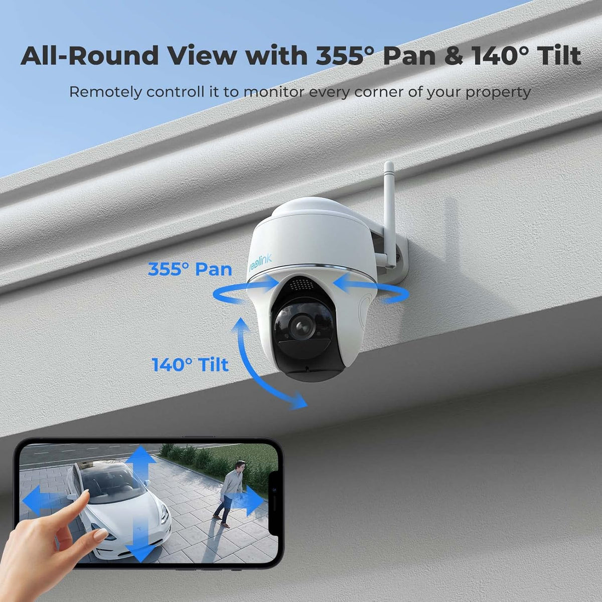 2K Wireless Solar Battery Camera with PIR Motion Sensor K981