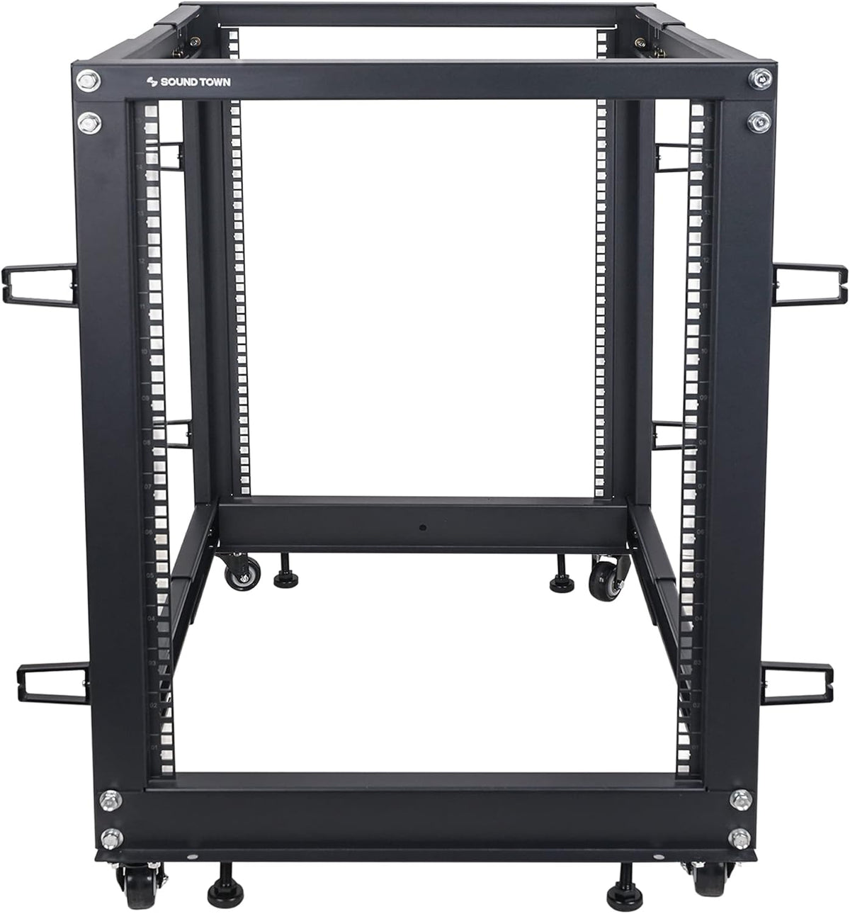 15U Wall-Mount Open Frame Server and Network Equipment Rack with Adjustable Depth 12"-20" L713