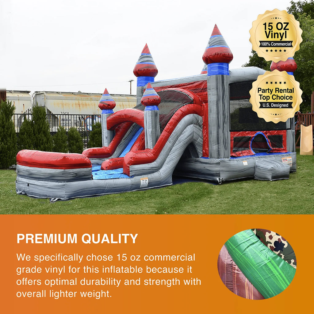 Commercial Grade Bounce House Water Slide with Pool S9370