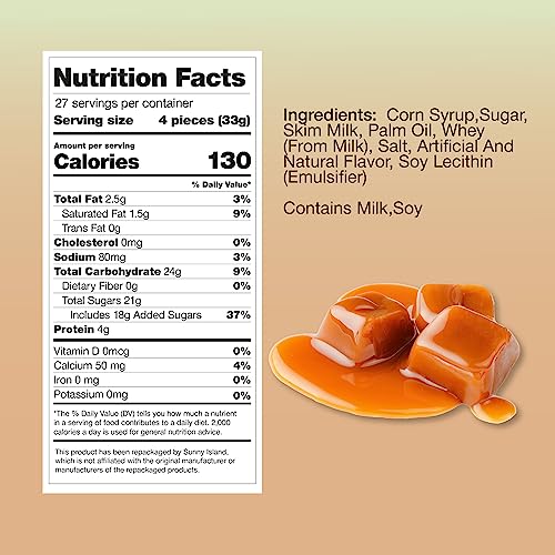 2-Pound Bag Individually Wrapped Caramel Candy M15962