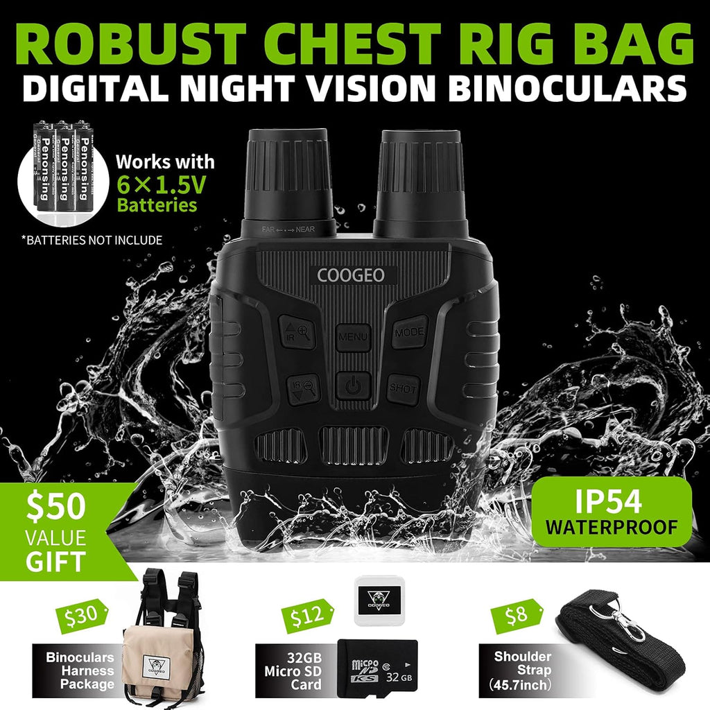 Night Vision Infrared Goggles with 32GB Card P402