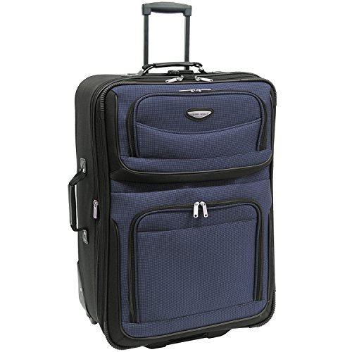 Burgundy Expandable Rolling Upright Luggage 8-Piece Set Q81185