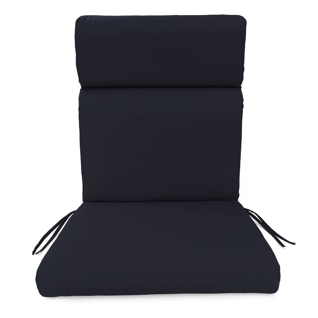 Navy Rectangular Outdoor Chair Cushion with Ties I135527