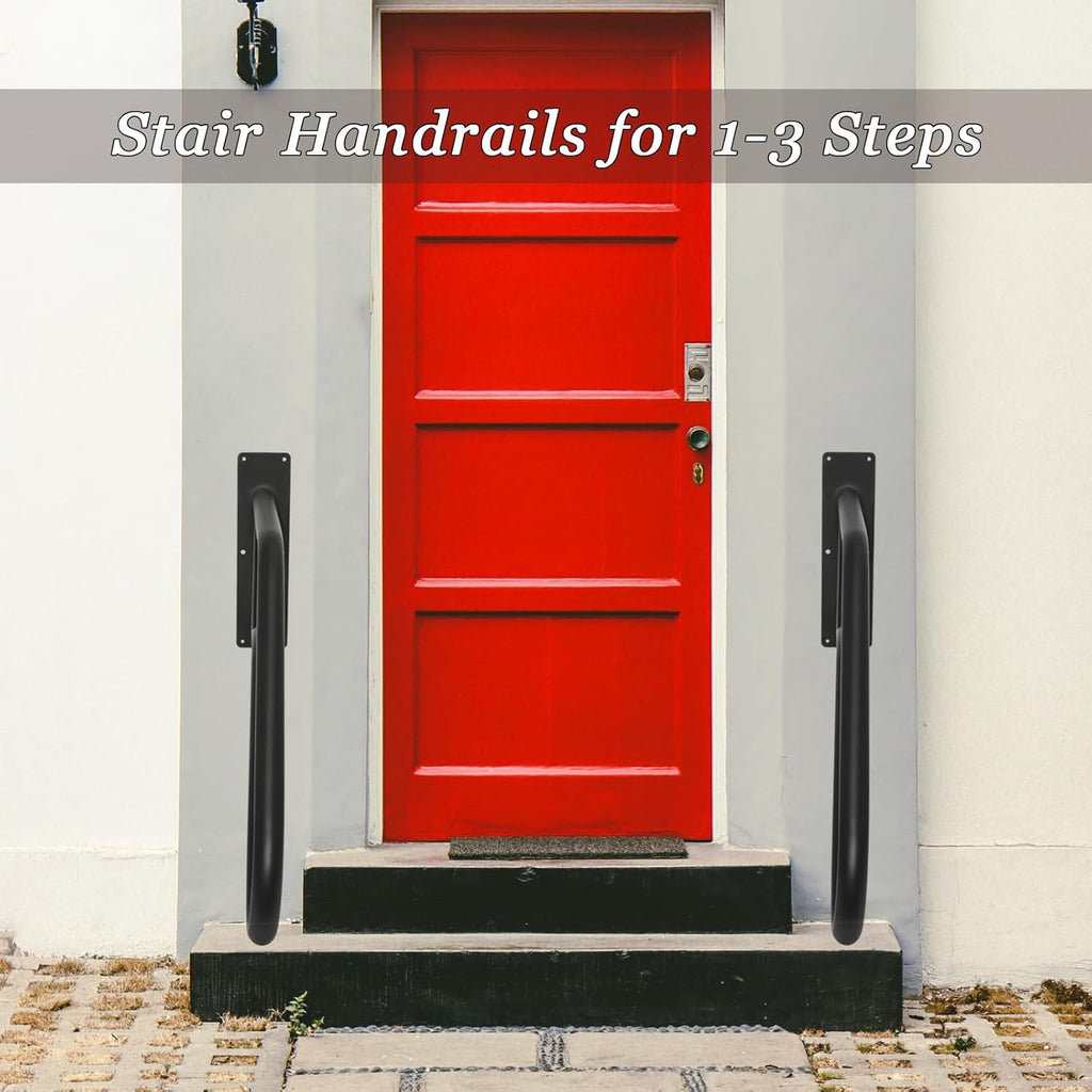 Black Stainless Steel Handrails for Outdoor Steps B644