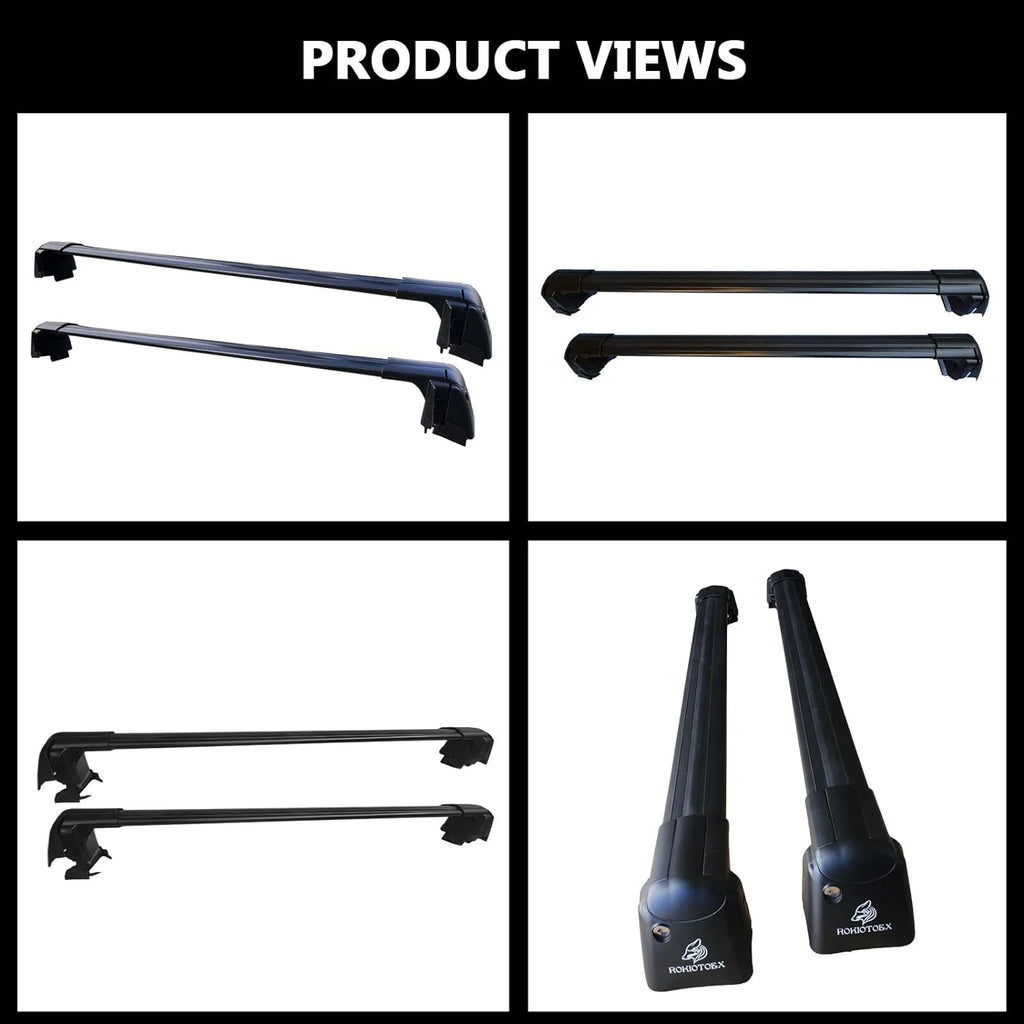 Black Lockable Roof Rack Crossbars Y23883