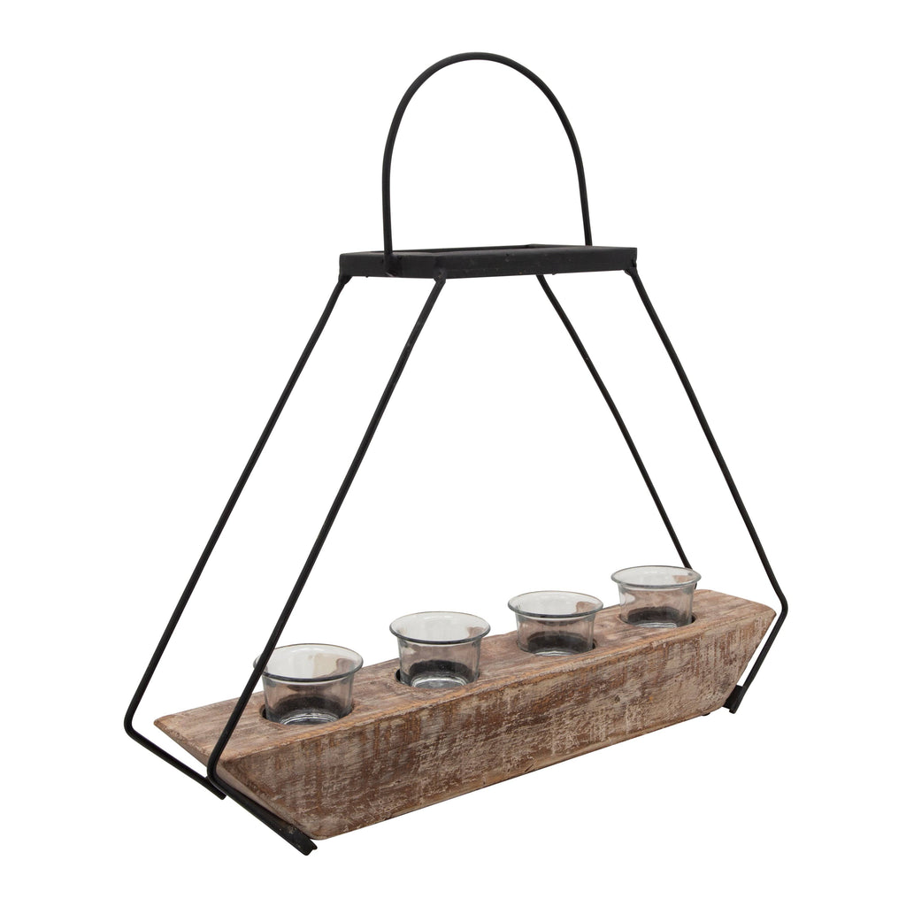 4-Tealight Holders with Handle M326