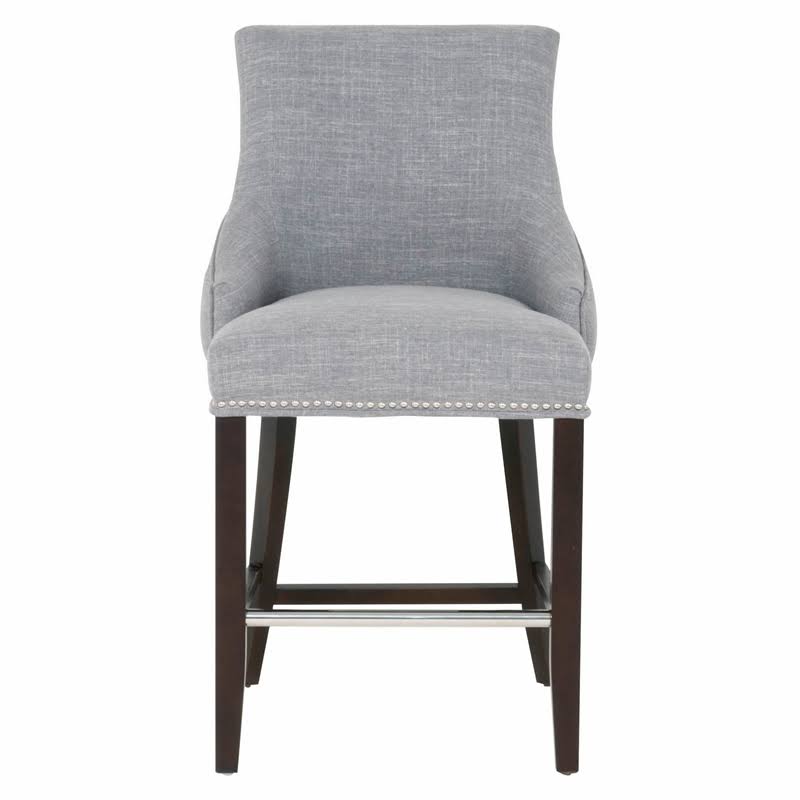 26x22 Counter Stool in Smoke Gray and Espresso Q366688