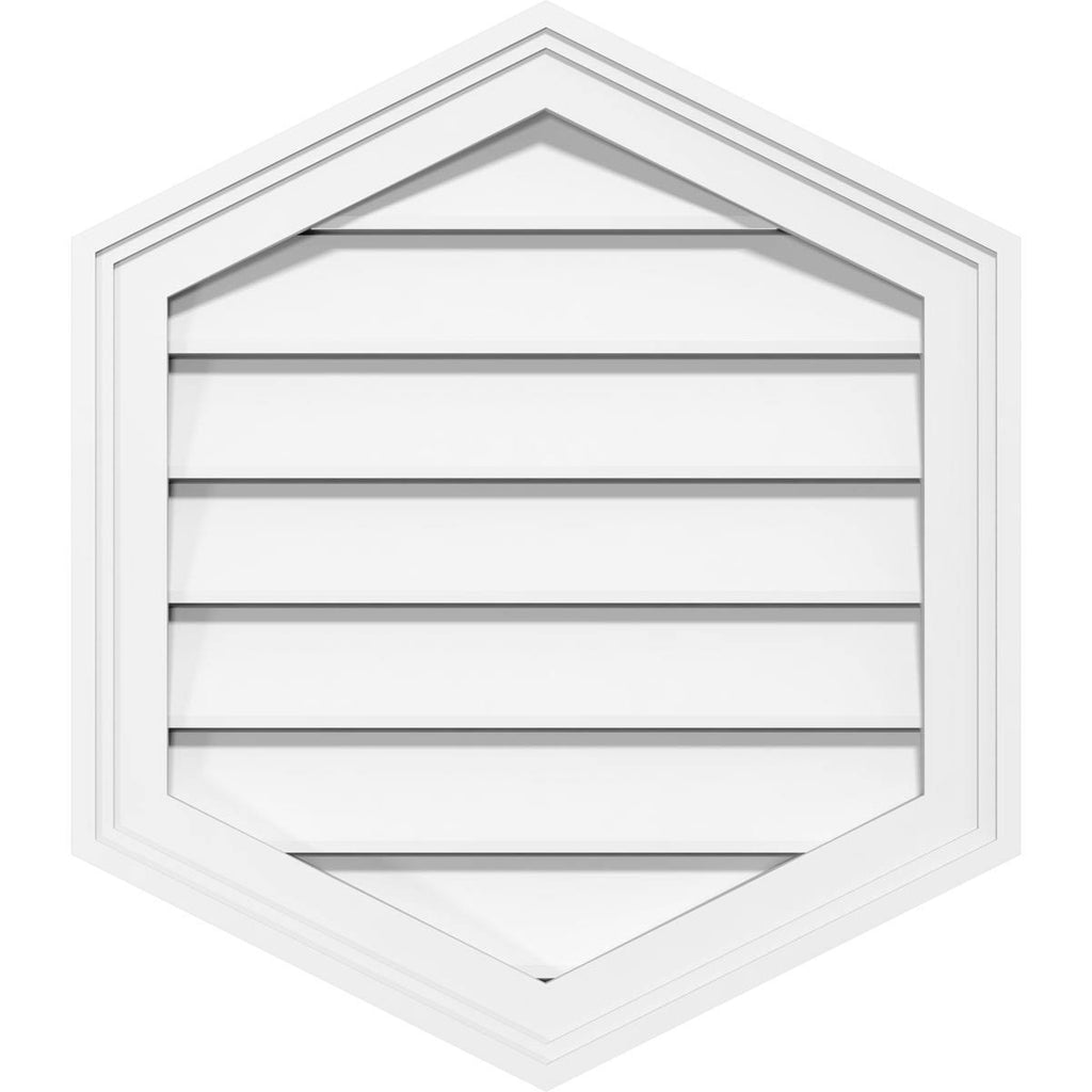20x22W x 24x22H Vertical Peaked Surface Mount PVC Gable Vent Z994673