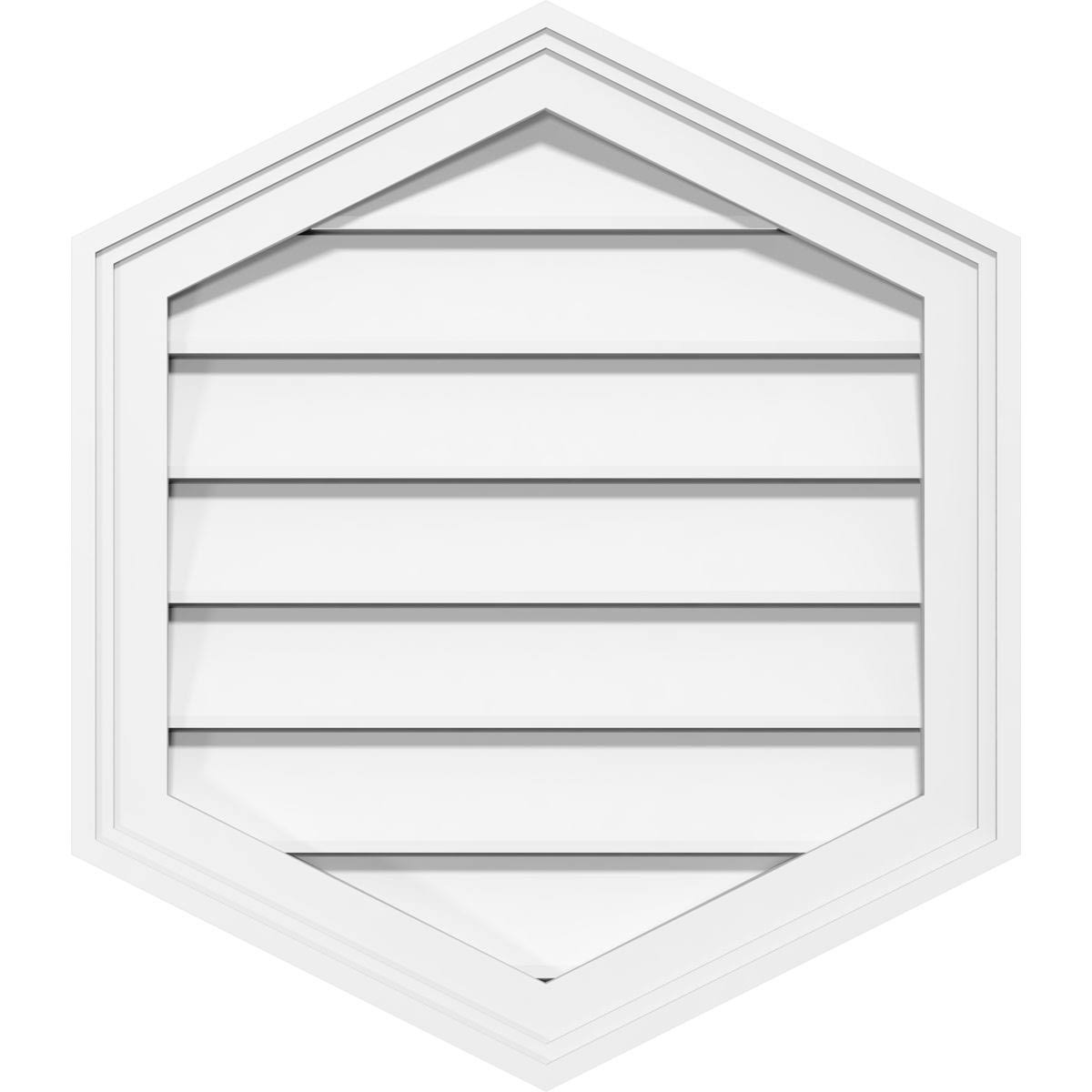 20x22W x 24x22H Vertical Peaked Surface Mount PVC Gable Vent Z994673
