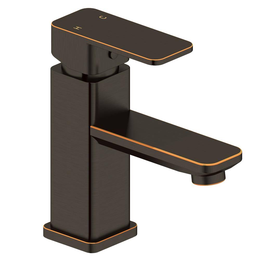 Oil Rubbed Bronze 1-Handle 4-in Centerset Bathroom Sink Faucet V63081