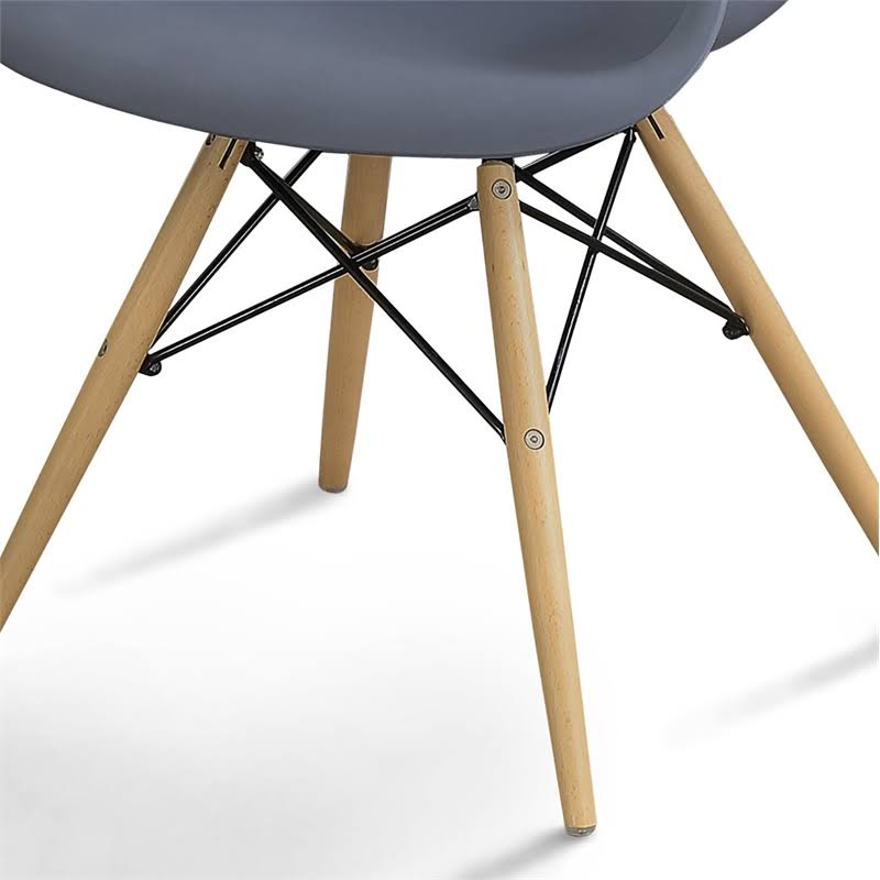 Gray Mid-Century Side Chair (Set of 2) F742889