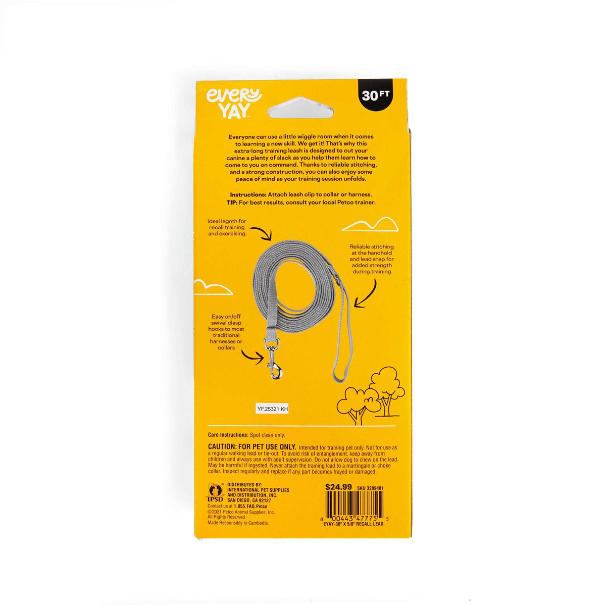 Adjustable Recall Training Dog Lead D69625