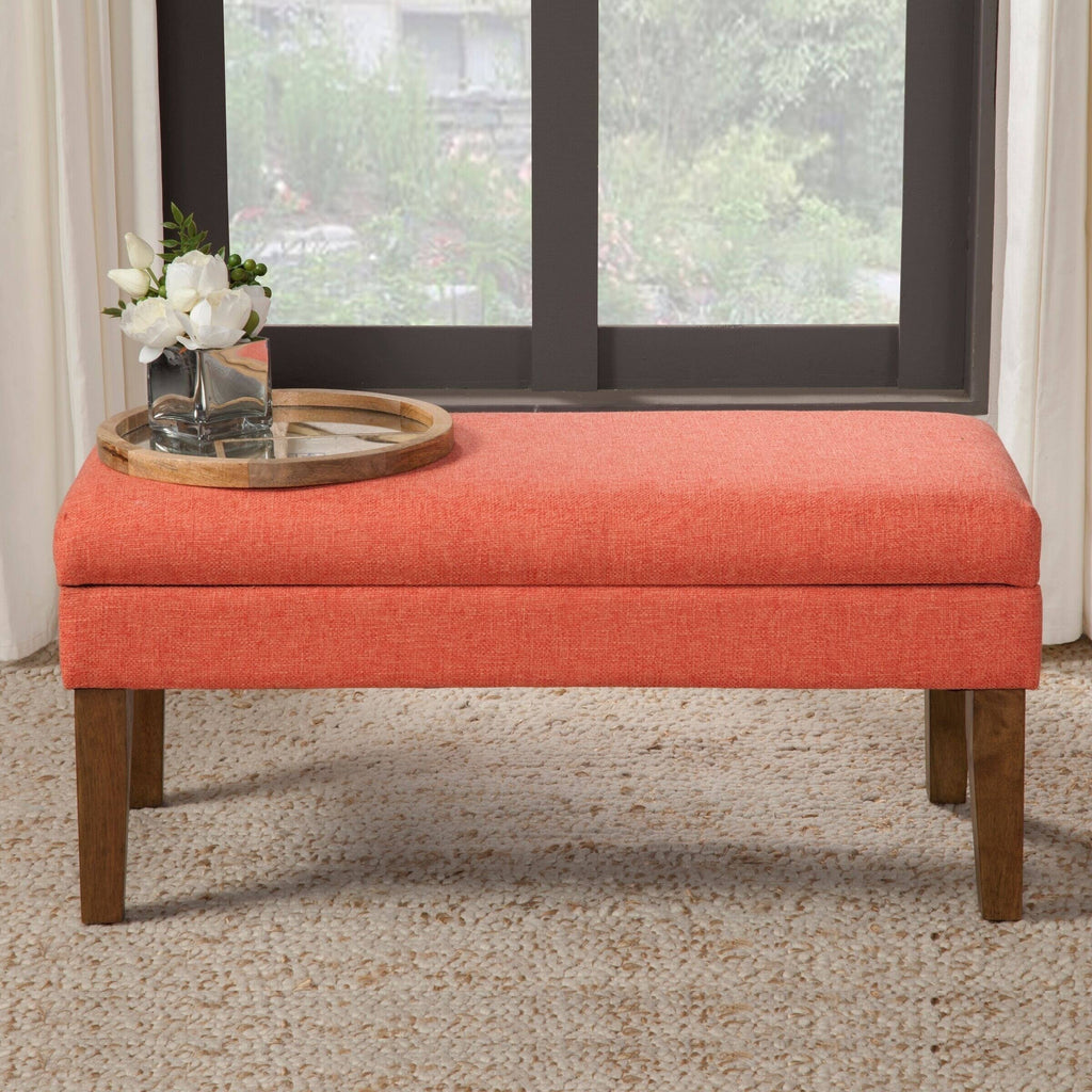 Coral Decorative Storage Bench M90273