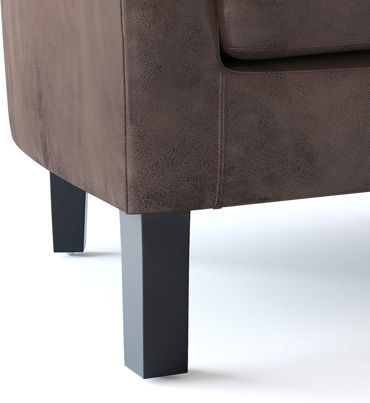 Faux Air Leather Tub Chair with Solid Wood Legs C51634
