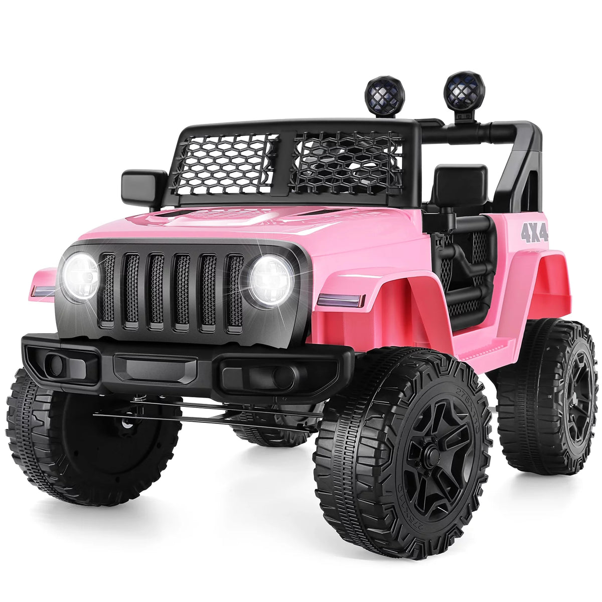 12V 7AH Kids Powered Ride on Truck Car with Parent Remote Control, Pink P7638