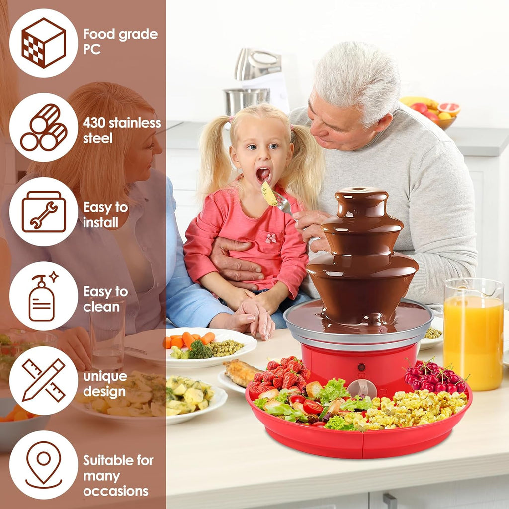 3 Layer Stainless Steel Chocolate Fountain 17oz Capacity B92884