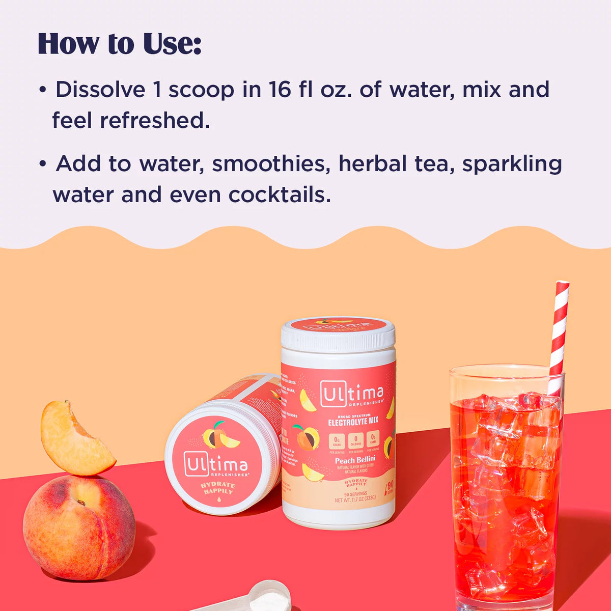 Sugar Free Vegan Electrolyte Powder Drink Mix, 90 Servings O739331