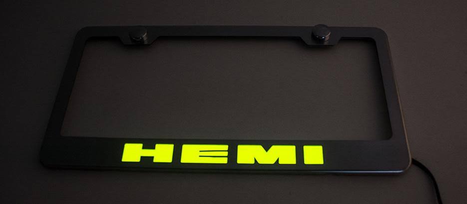 Illuminated White License Plate Frame T73973