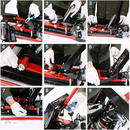 1500LBS Hydraulic Motorcycle Lift Jack with 4 Wheels E6965