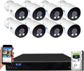 16 Channel 4K PoE Security Camera System with 8 Cameras U681