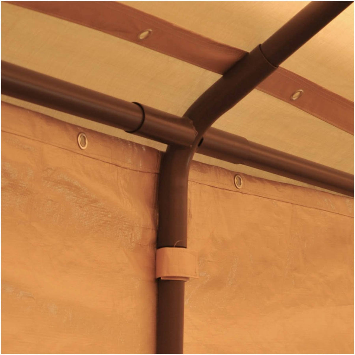 10 x 20 ft Heavy Duty Beige Carport Canopy G156831