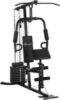 Multifunction Workout Station with 100Lbs Weight Stack B472819