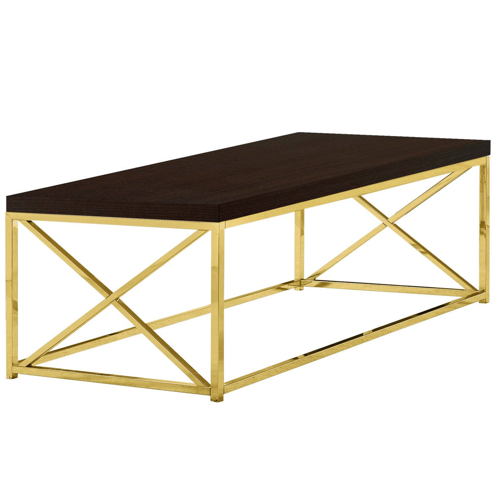 Cappuccino and Gold Coffee Table I90266