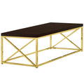 Cappuccino and Gold Coffee Table I90266