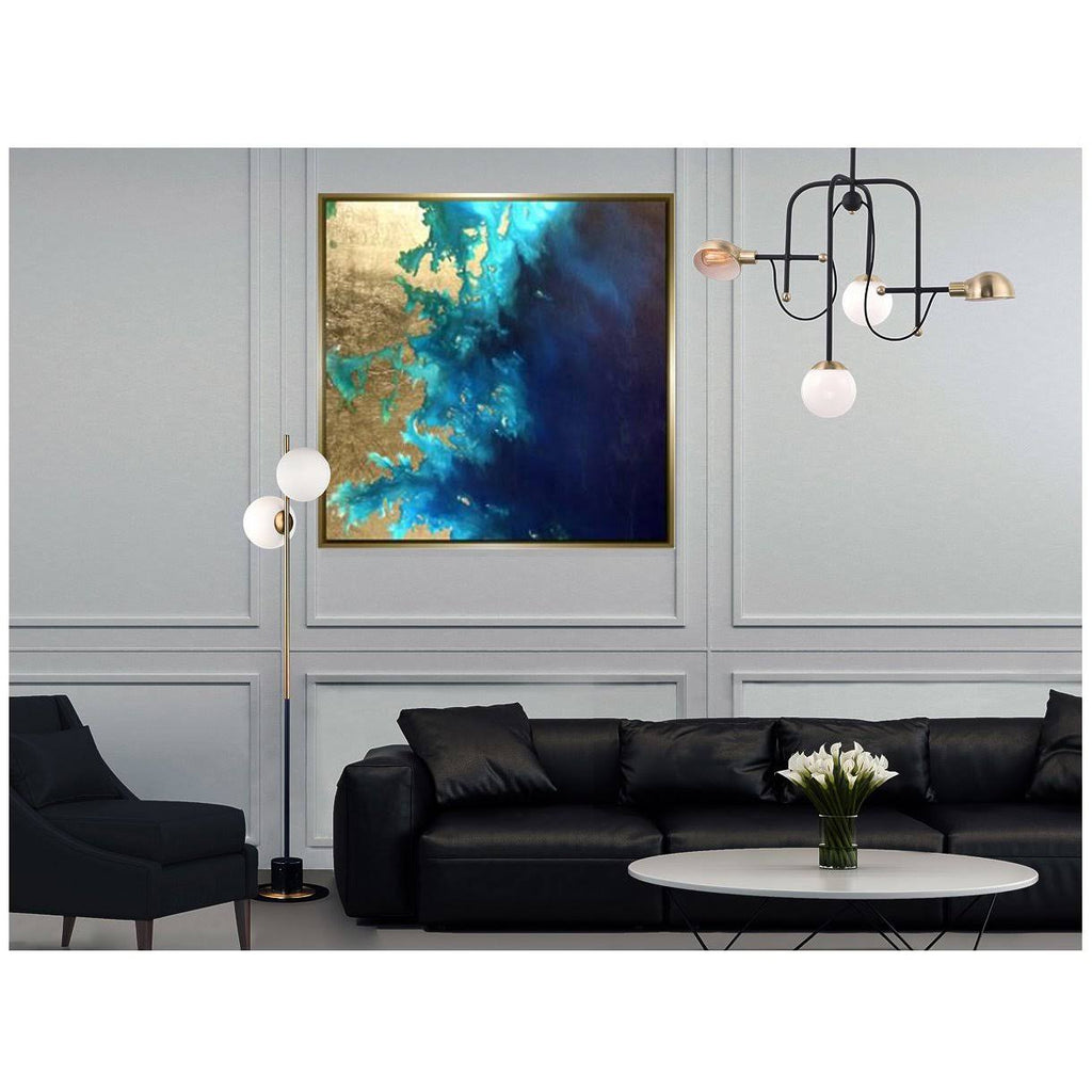 Semi-Flush Mount Satin Brass / Black 1 Light M367