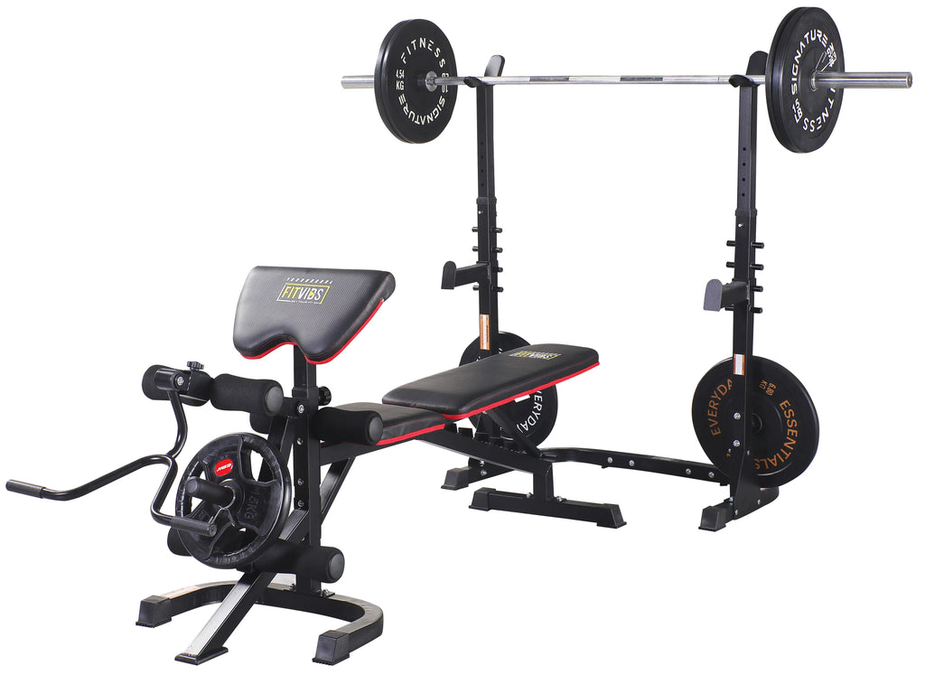 Adjustable Olympic Workout Bench with Squat Rack V33796