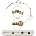 Antique Brass 6-Sided Bay Window Curtain Rod Q797437