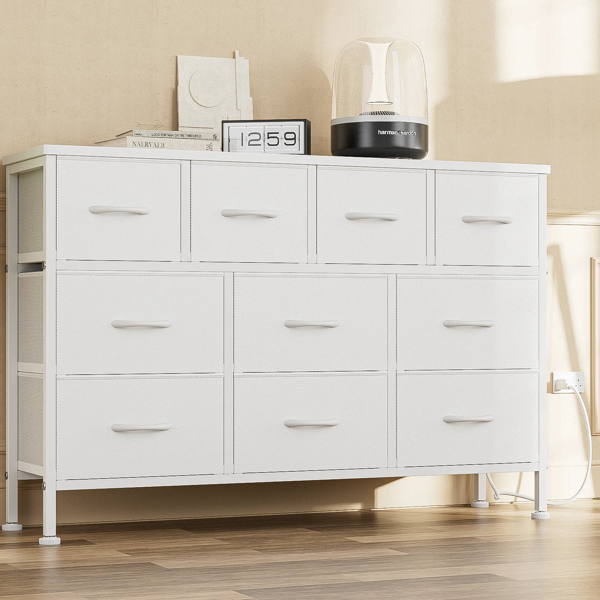 Brown 10 Drawer Fabric Dresser H76183