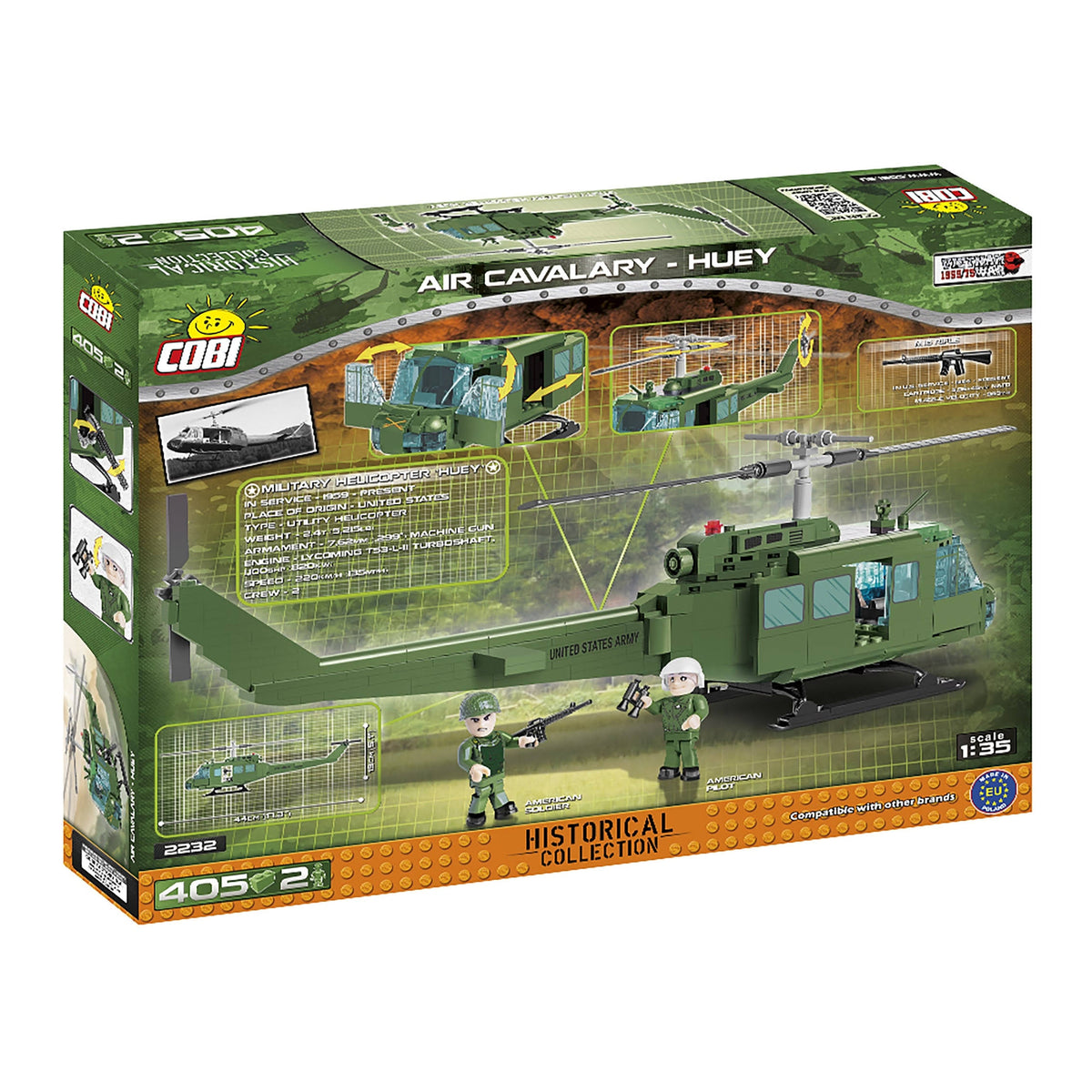 410 Pieces Vietnam War Air Cavalry Building Set D2160