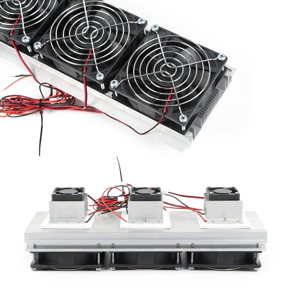 Semiconductor Refrigeration DIY Cooler Thermoelectric Cooling Device System Peltier Cooler Air Cooling Fan I7632