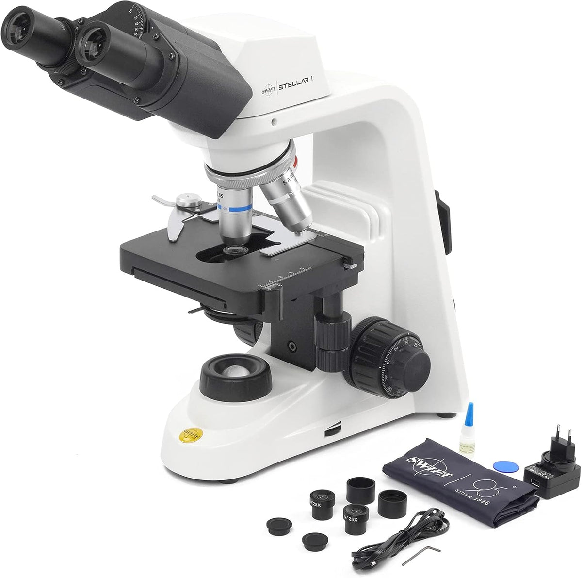 Professional Lab Compound Microscope, 40X-2500X Magnification, Binocular Head S728424