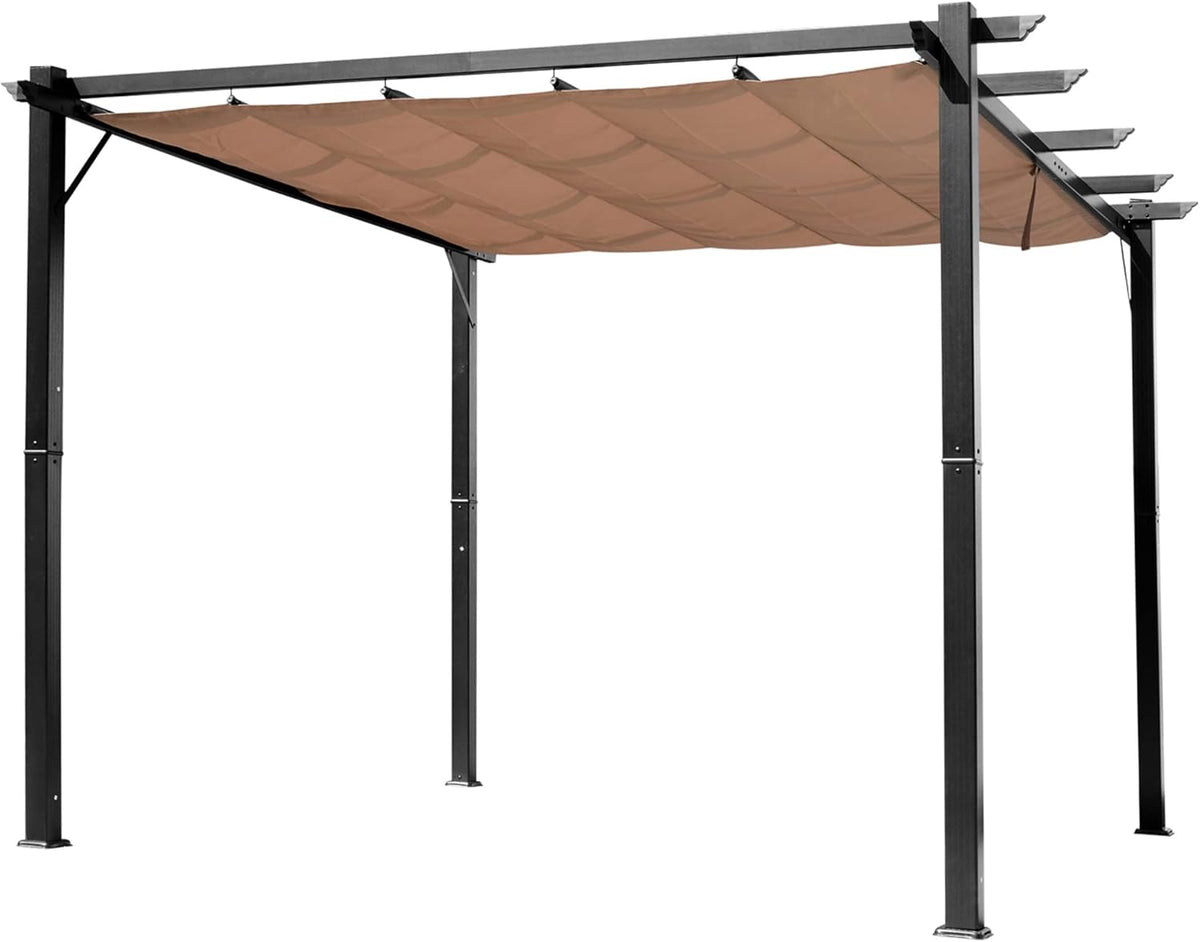 Grey Aluminum Retractable Pergola Canopy T931