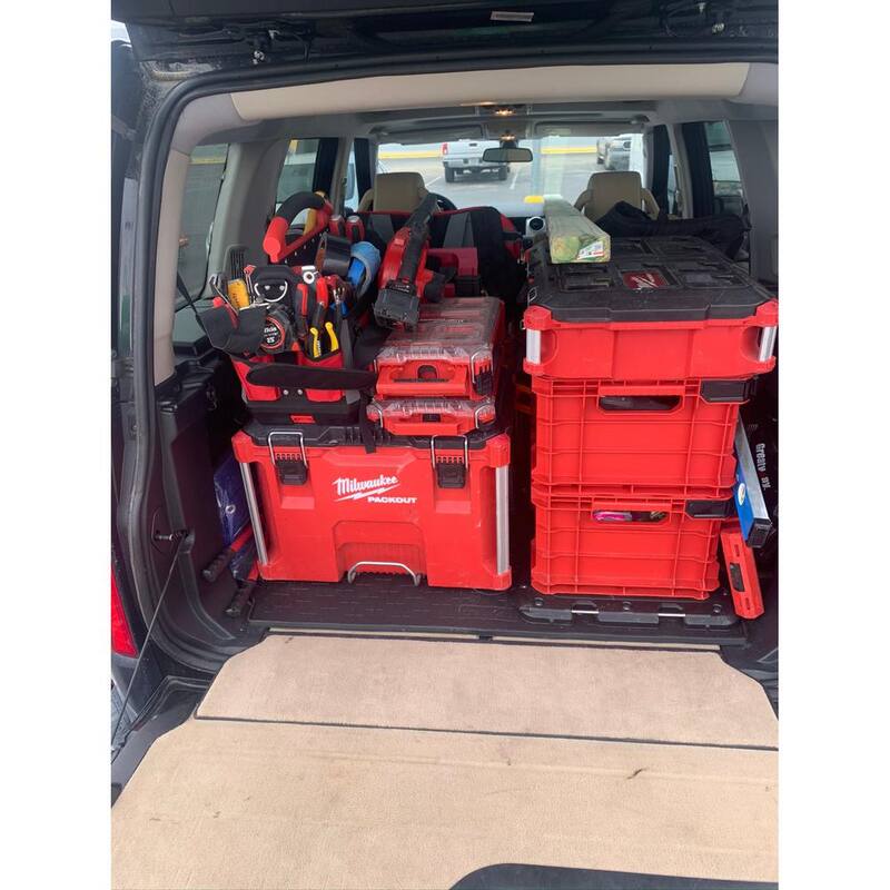 18.6 in. Tool Storage Crate Bin with Carrying Handles A97587