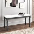Dark Gray Base Smokey White Top Bench W466