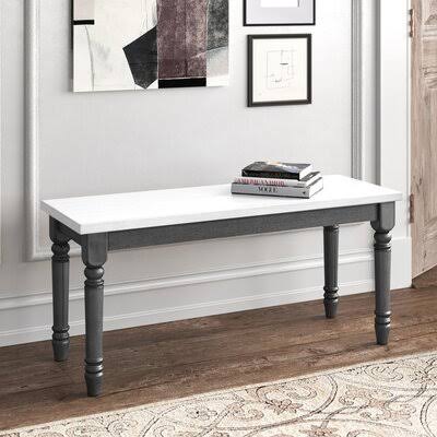 Dark Gray Base Smokey White Top Bench W466