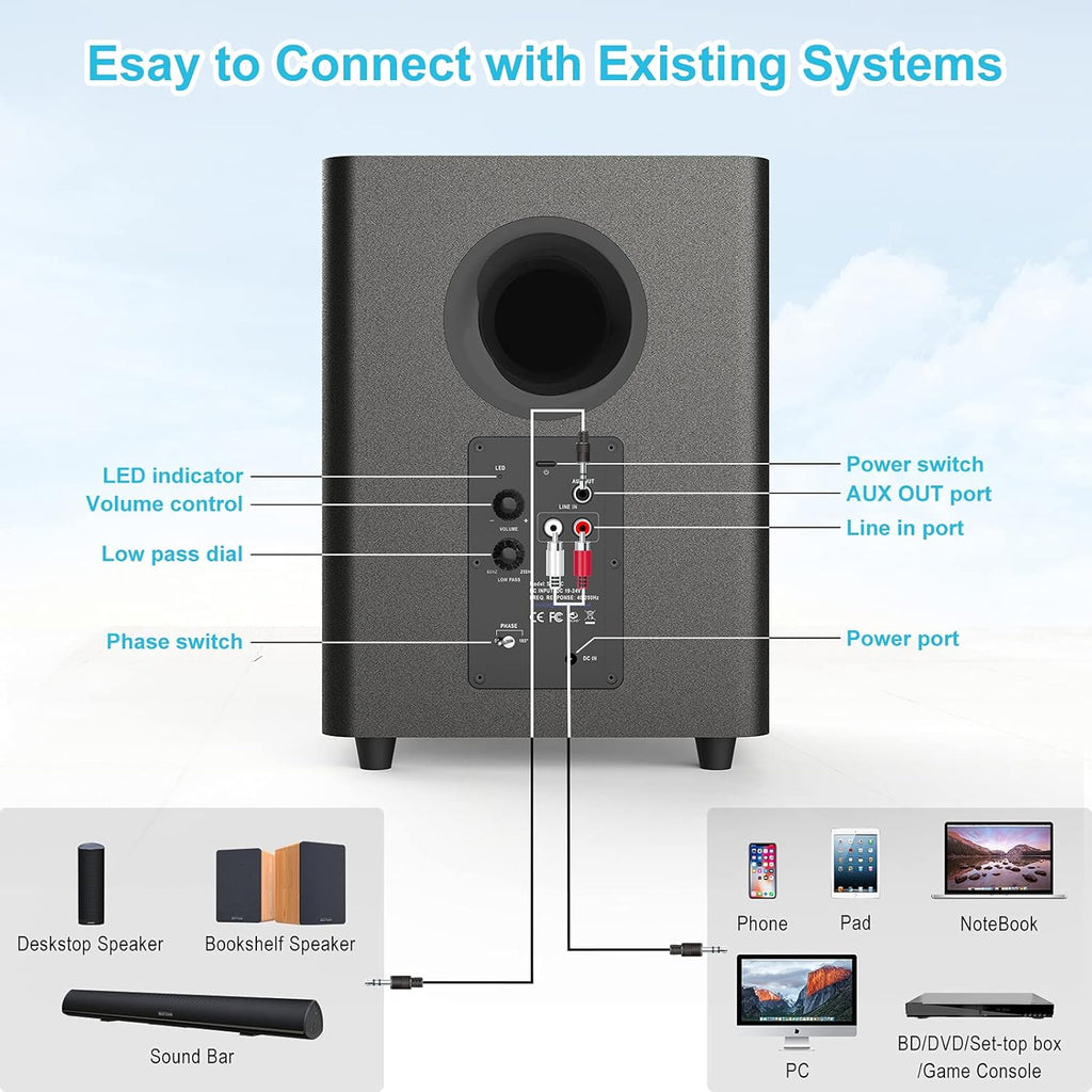 Powered Subwoofer, Black R971074