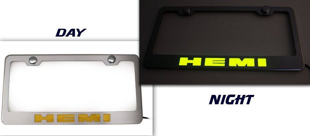 Illuminated White License Plate Frame T73973