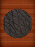 Ash Swirls Waves 4' x 4' Round Area Rug F55373