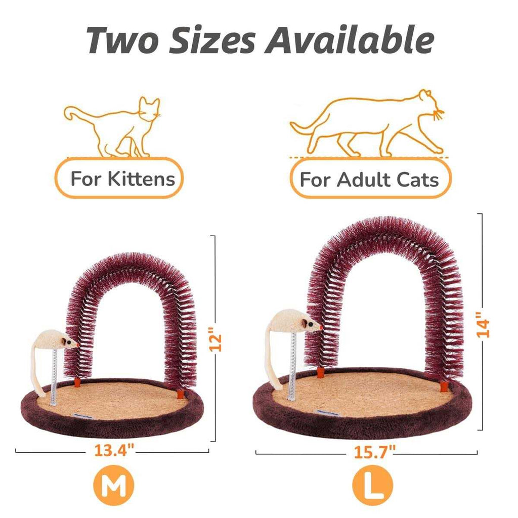 Cat Self Groomer Massager with Scratching Pad and Catnip Toy D28963
