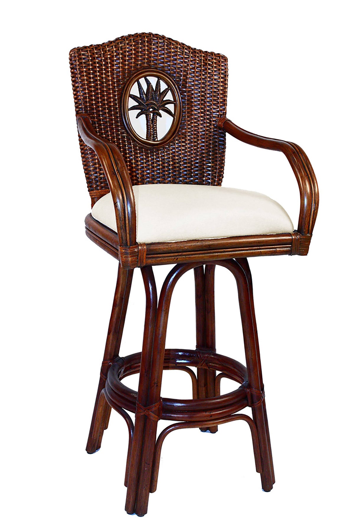 Indoor Swivel Rattan Counterstool U703