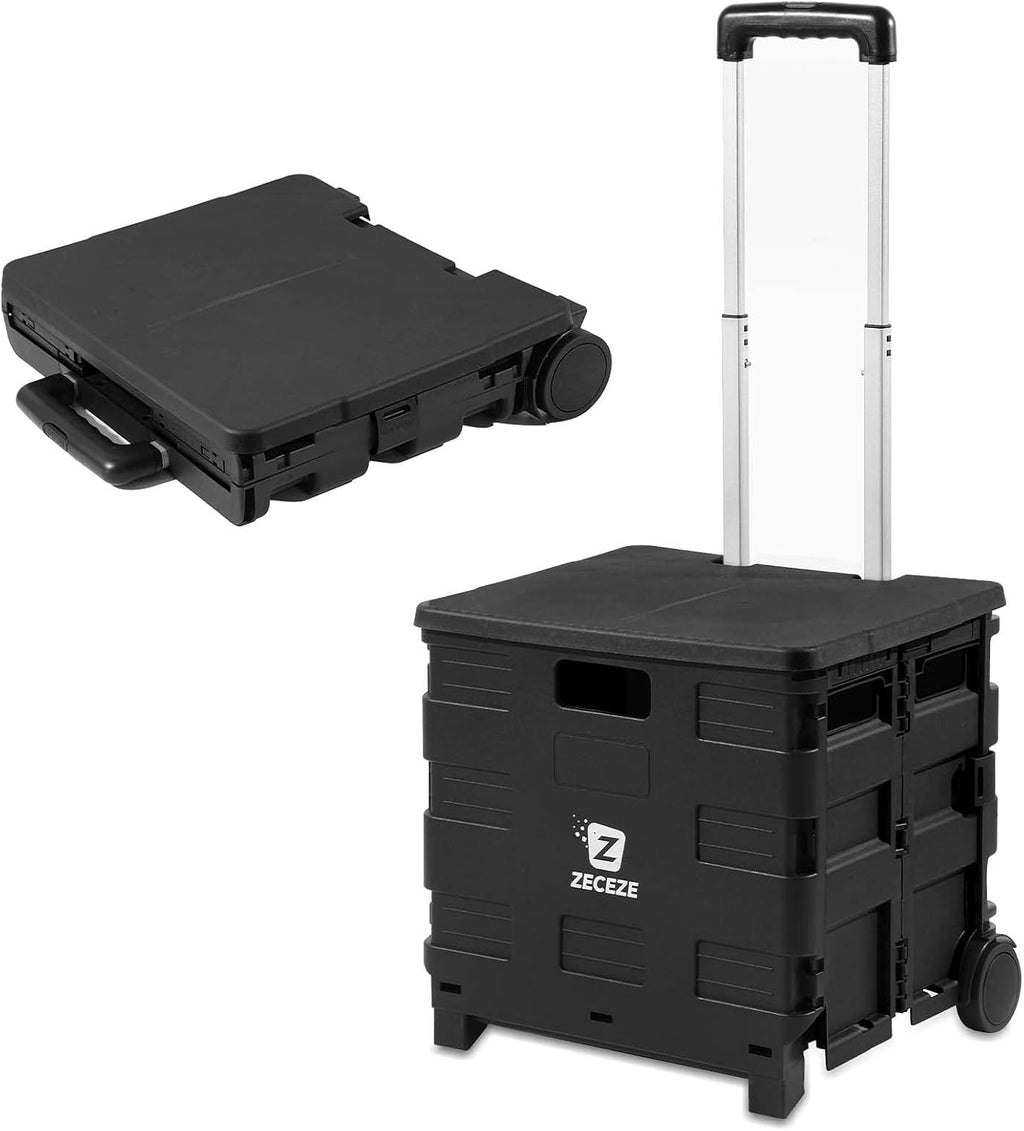 Collapsible Utility Mobile Folding Cart with Wheels and Handle L6970