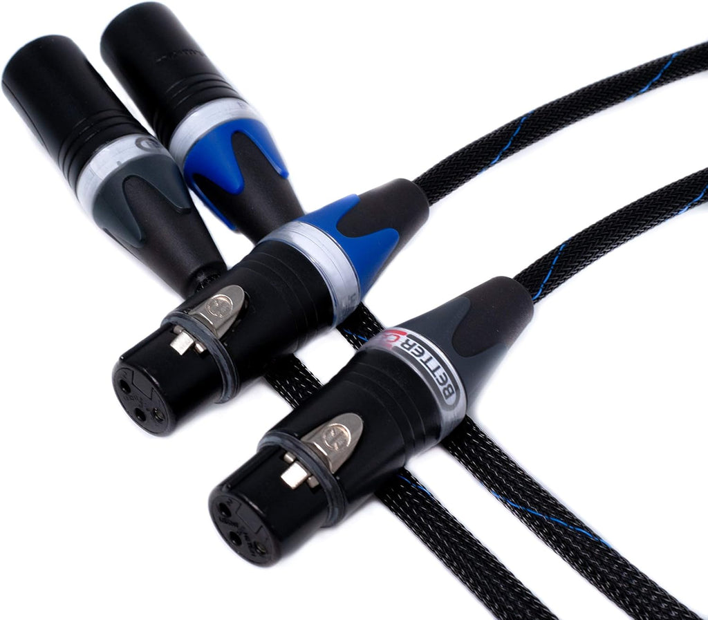 Balanced XLR Cables, Stereo Pair, Silver/Copper Hybrid, 6 Feet N623