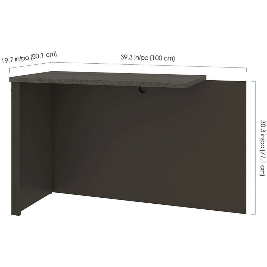 Desk Return in Bark Gray and Slate K49882